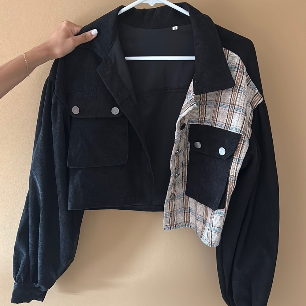 SHEIN corduroy cropped jacket